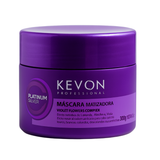 Máscara Matizadora Platinum Silver Kevon – Matização Intensa, Antiamarelado, Hidratação Profunda para Cabelos Loiros, Grisalhos e Descoloridos – 300g