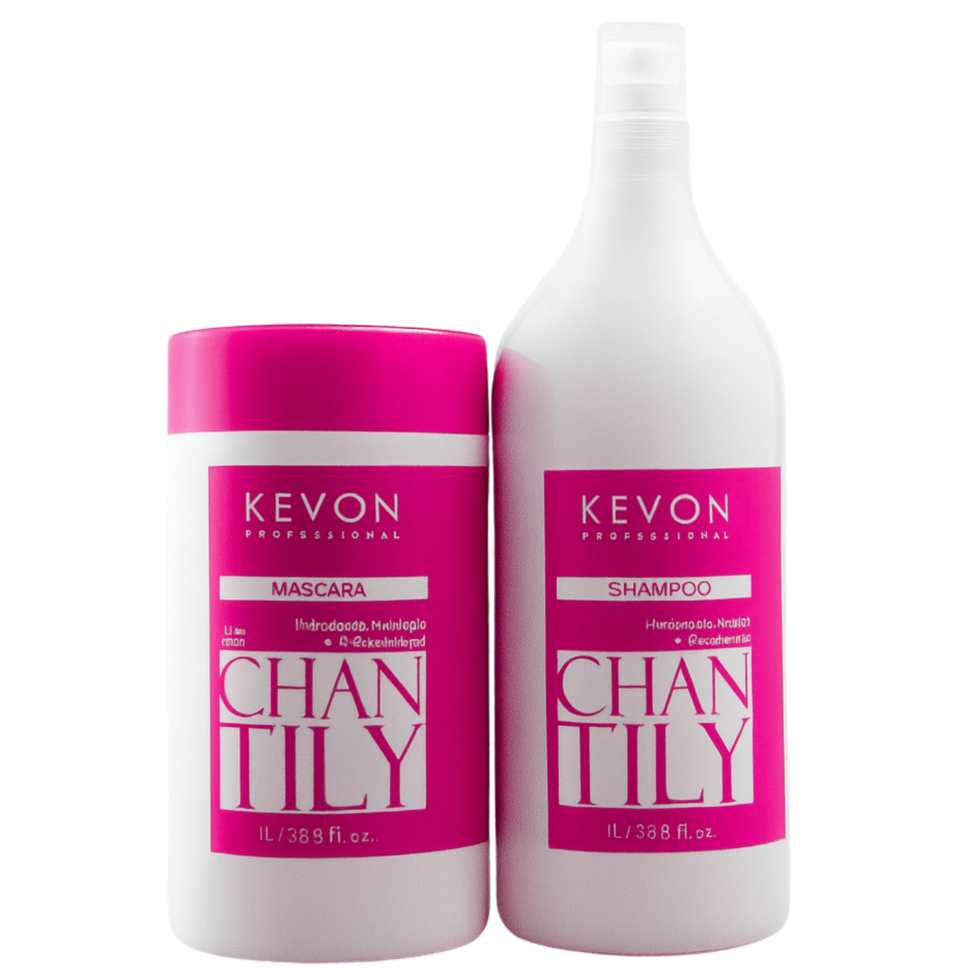 Kit Kevon Profissional Chantily - Shampoo 1L + Máscara 1Kg para Hidratação Profunda