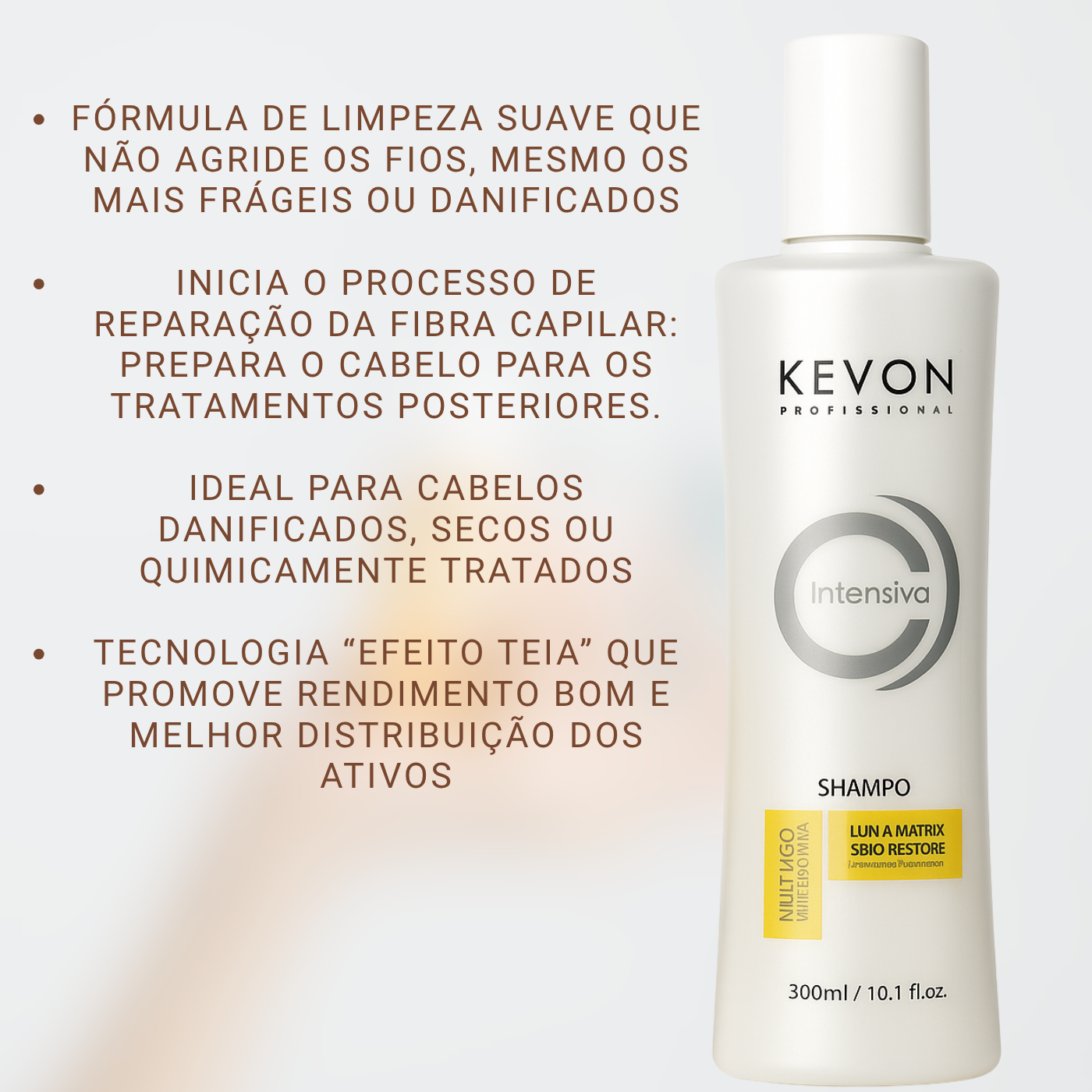 Linha Kevon Intensiva Efeito Teia: Reconstrução Capilar Profunda com Luna Matrix e Bio Restore