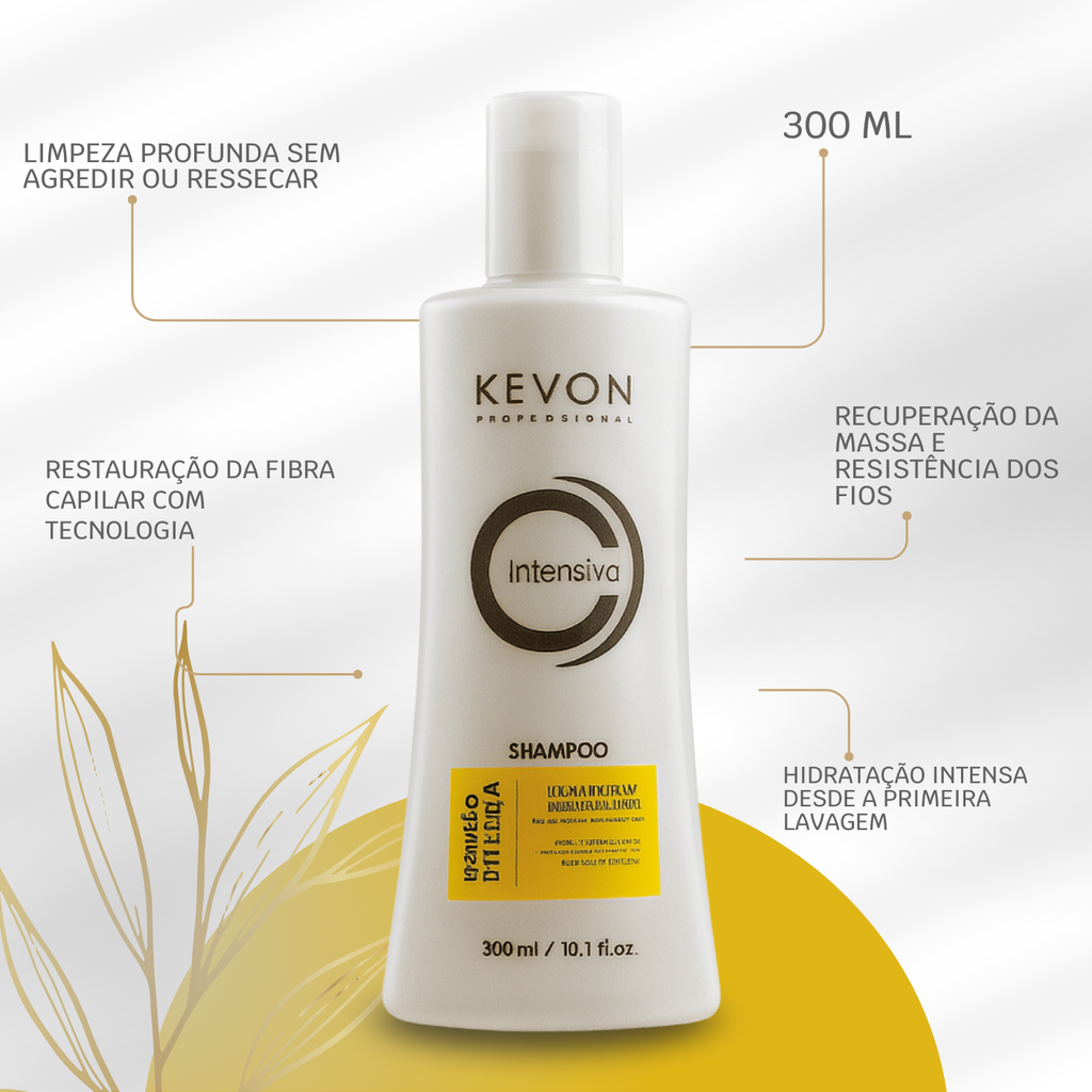 Shampoo Kevon Hidratante Intensivo Profissional 300 ML –  Restauração e Hidratação Profunda