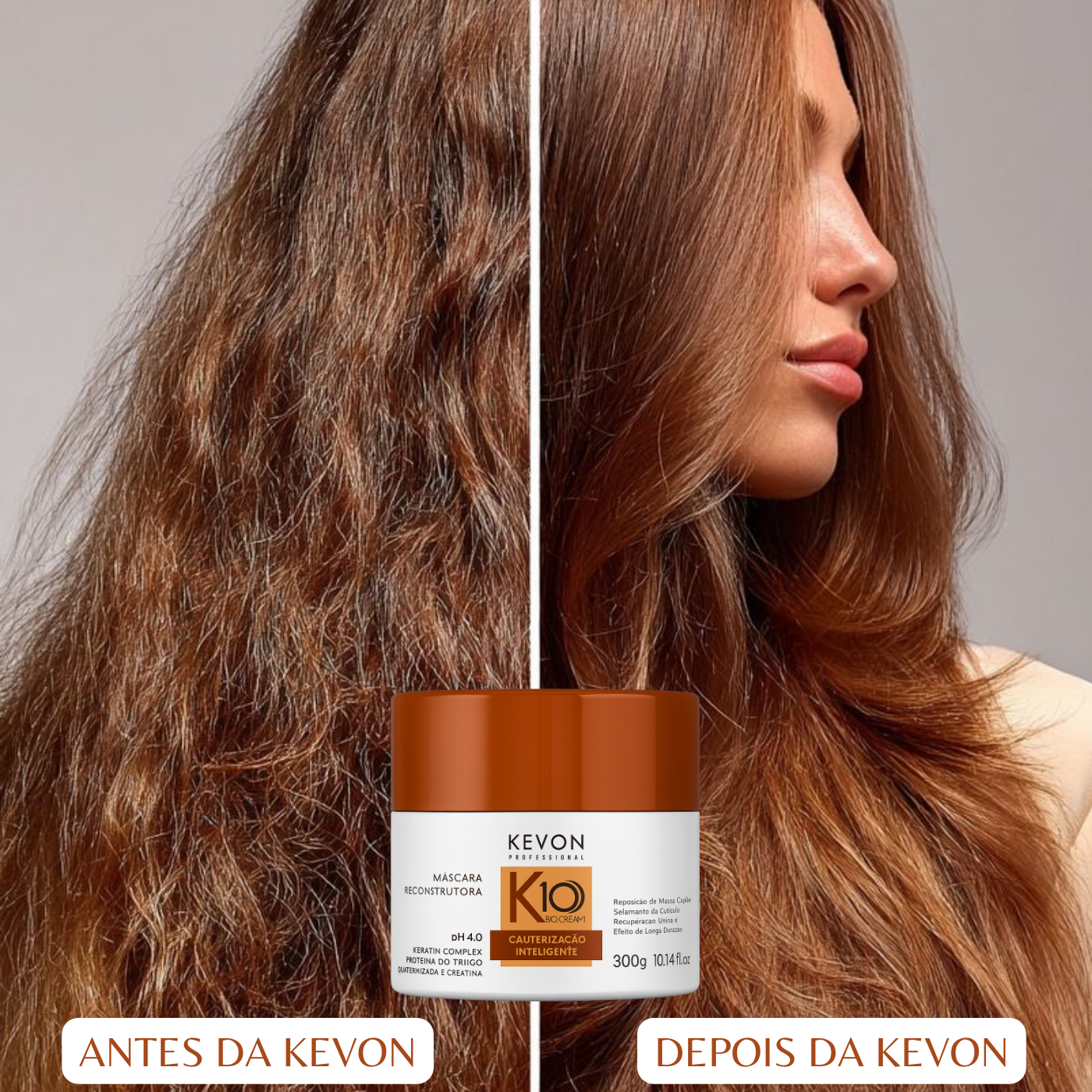 Máscara Reconstrutora K10 BB-Cream Cauterização 300g Kevon