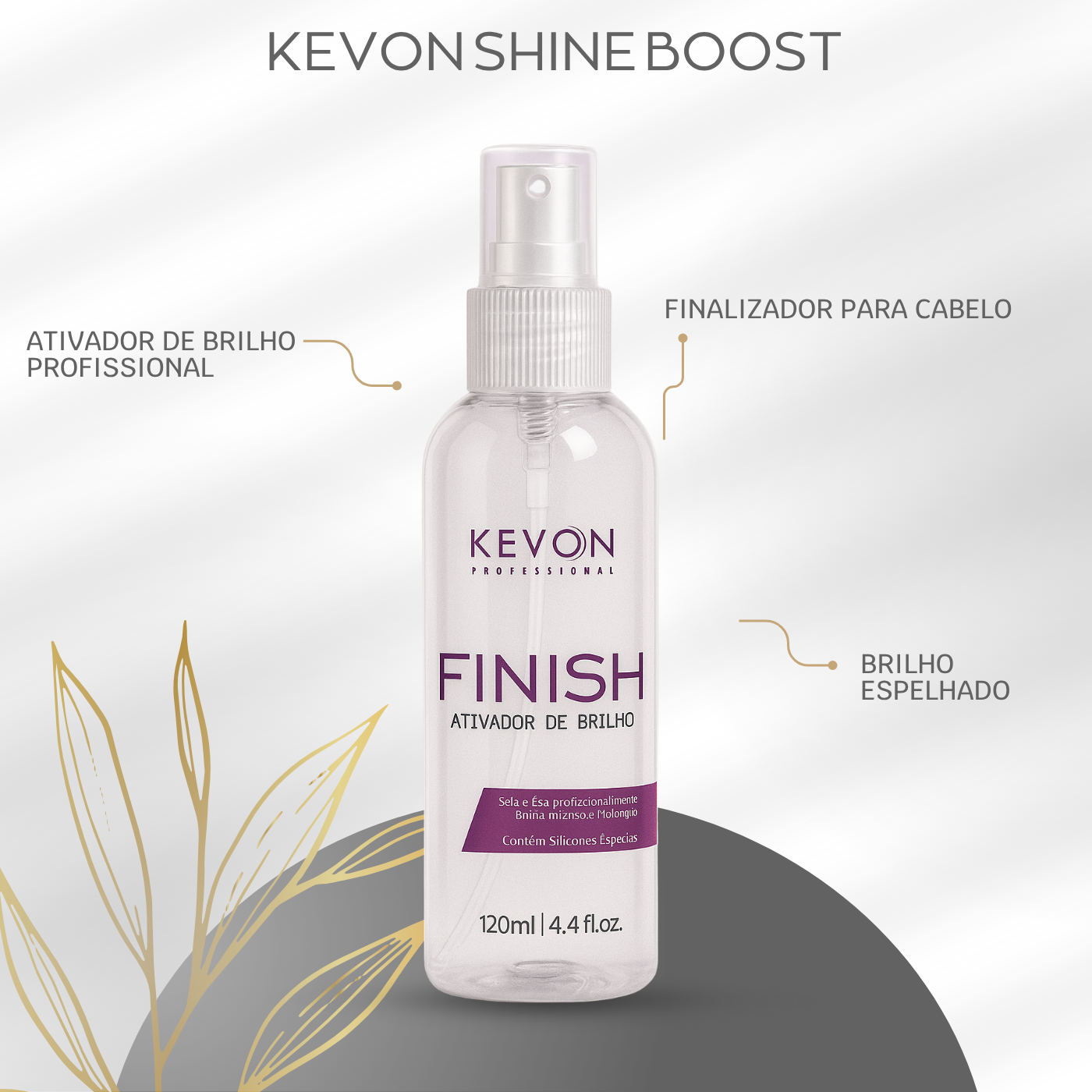 Kevon Shine Boost – Ativador de Brilho Profissional 120ml