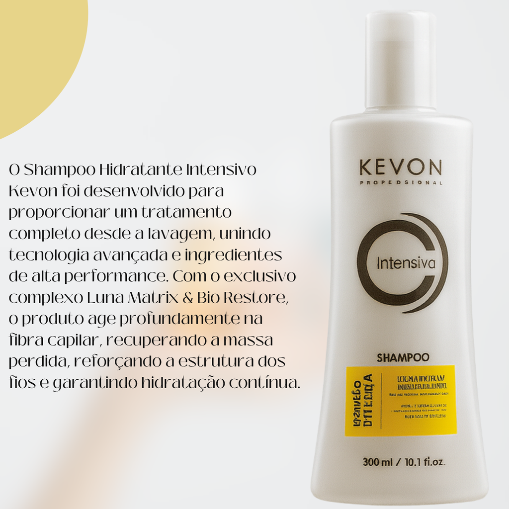 Shampoo Kevon Hidratante Intensivo Profissional 300 ML –  Restauração e Hidratação Profunda