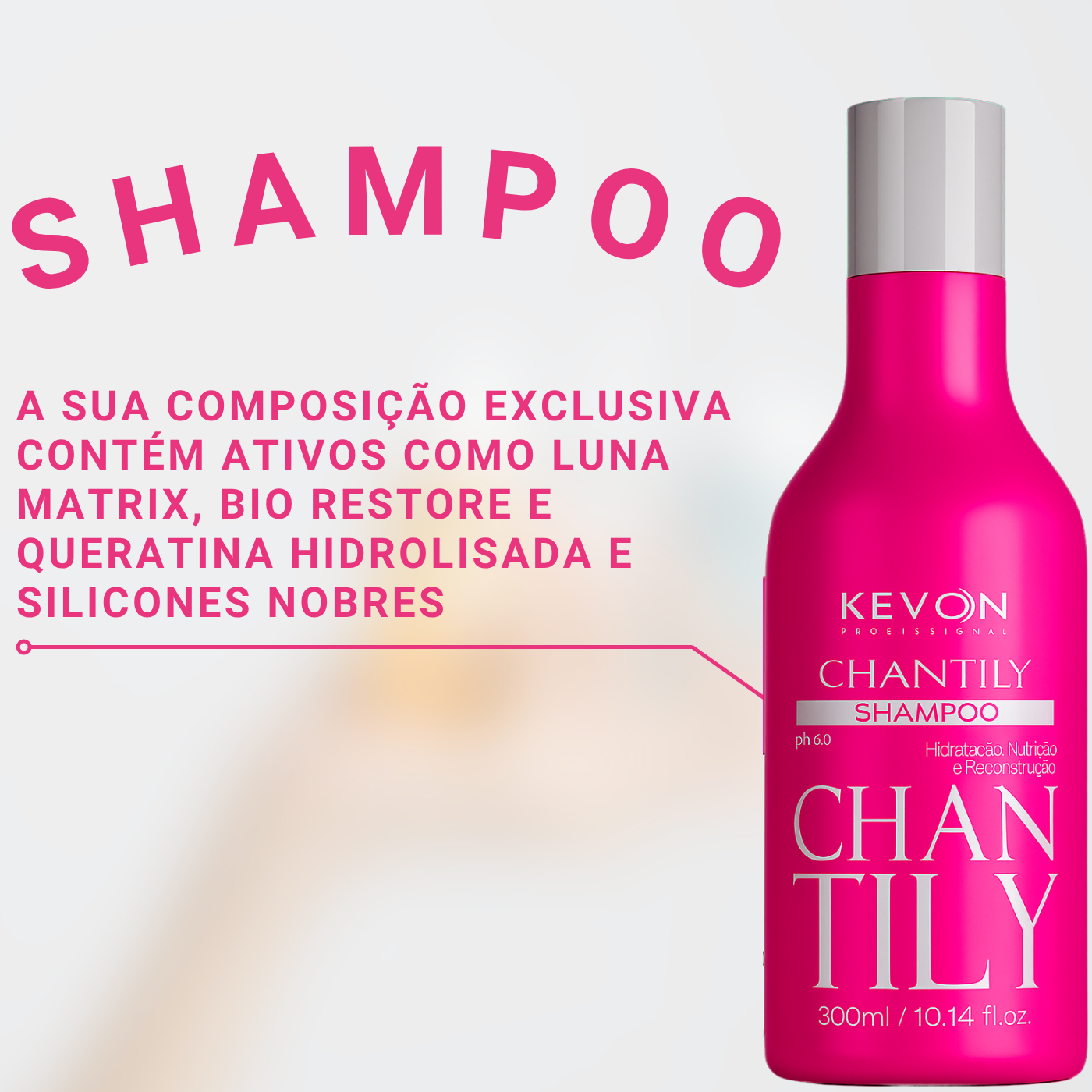 kit Kevon 3 Peças Chantily - shampoo + mascara + leave-in - 300g