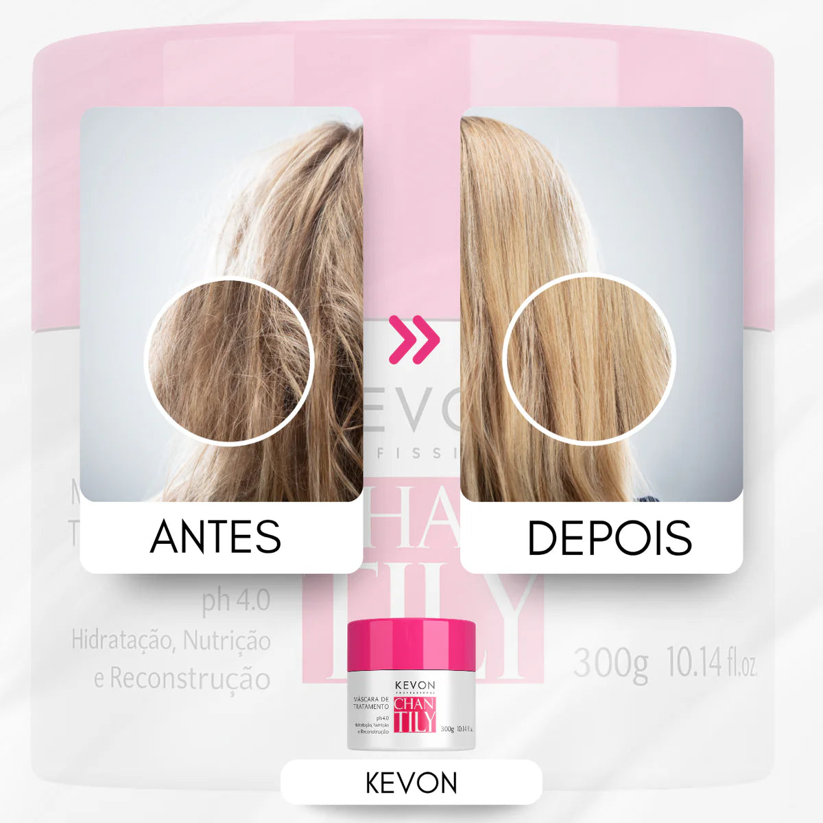 kit Kevon Chantily 2 Peças - shampoo e mascara - 300 g FRETE GRÁTIS