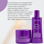 Kit Matizador Kevon Platinum Silver – Shampoo 300ml + Máscara 300g | Matização Intensa, Ação Anti-Amarelo e Hidratação Profissional para Cabelos Loiros