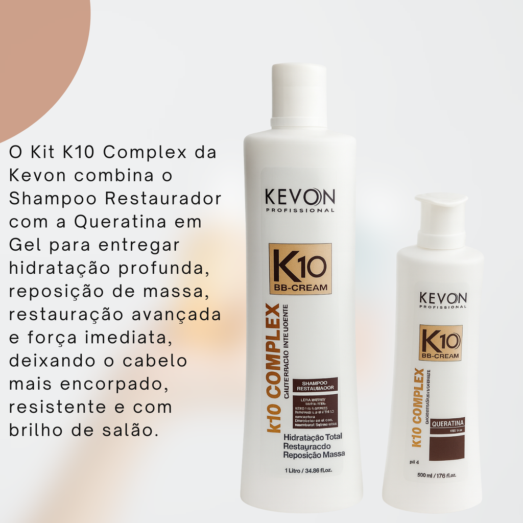 Kit Kevon K10 – Shampoo 1L  + Queratina 500G