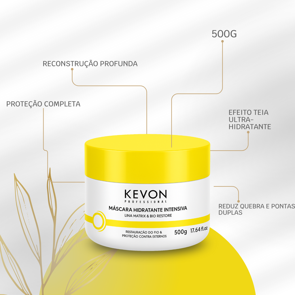 Máscara Kevon Intensiva Efeito Teia – Reconstrução e Força Máxima para Cabelos Danificados