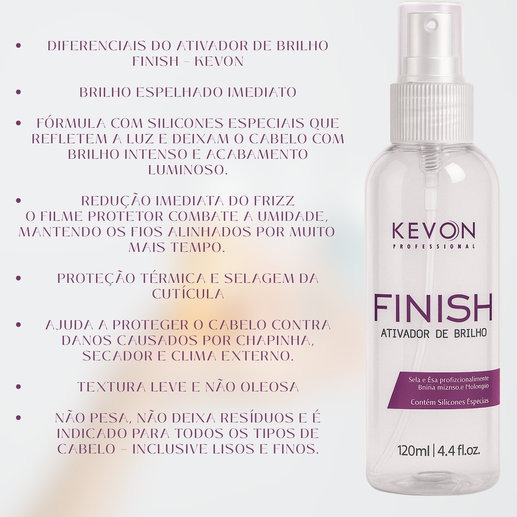 Kevon Shine Boost – Ativador de Brilho Profissional 120ml
