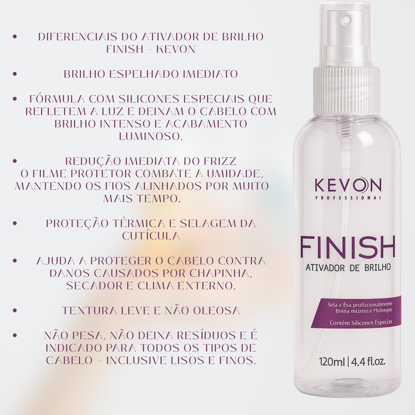 Kevon Shine Boost – Ativador de Brilho Profissional 120ml